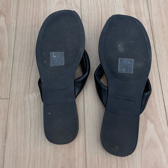 Call It Spring Vegan Leather Flip Flops - Picture 4 of 5